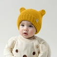 thumbnail image 2 of Splozh Boys Winter Hat Baby Winter Hat with Bear Ear for Toddler Boys Girls Soft Knitted Cap Yellow,3-24 Months, 2 of 6