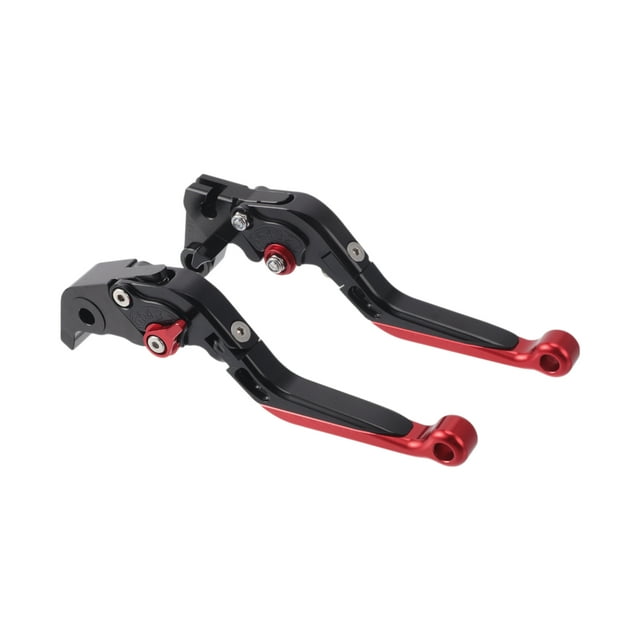 Palancas de freno y embrague cortas y largas Unique Bargains para Yamaha YZF R1 09-14, palanca de freno ajustable en 6 posiciones, aleación de aluminio, mango negro con extremo rojo