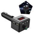 thumbnail image 4 of Transmisor Fm Bluetooth Reproductor De Mp3 Cargador Usb Dual Kit De Manos Libres Para Automóvil Con 2 Puertos Usb Pantalla De Visualización Digital Transparente Para Automóviles Serendint VI004886-00, 4 of 7