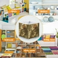 thumbnail image 2 of DEIARA Golden Flower Storage Basket Foldable Easy to Clean Durable with Hollow Support Plate with Handle 11.02×11.02×11.02 in, 2 of 8