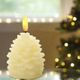 thumbnail image 5 of 2Pcs Christmas Pinecone Candles Flameless,Acorn Decor LED Pinecone Candle Pinecones Decor Real Wax Unscented Battery Operated Candle for Christmas Winter Holiday Decoration, 5 of 5