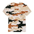 thumbnail image 4 of ADSSDQ Summer Shirts For Women Business Casual Tops Casual Loose Round Neck Camouflage Print Graphic Tee Short Sleeve Work Blouses Spring Y2K Clothes Beige S, 4 of 5