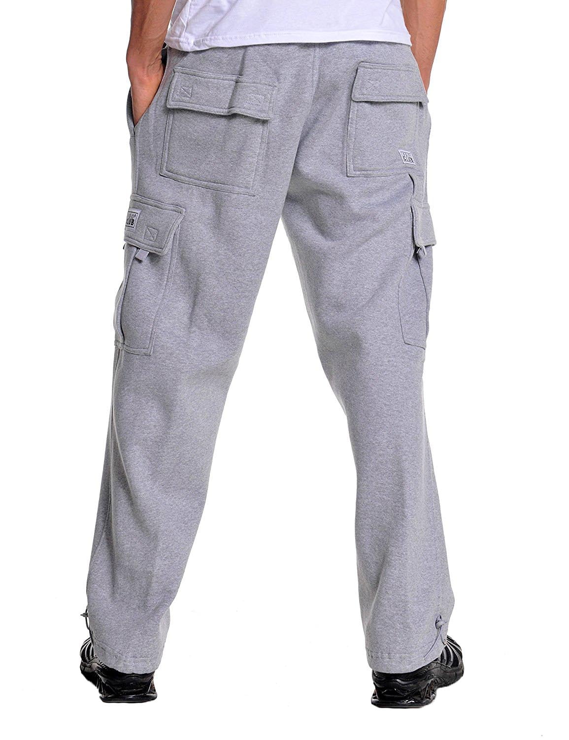 Pro Club Mens Cargo Sweatpants Heavy Weight Fleece Long Pants S