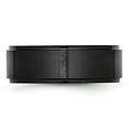 thumbnail image 4 of Black Ceramic Ridged Edge 8mm Brushed and Polished Band, 4 of 8