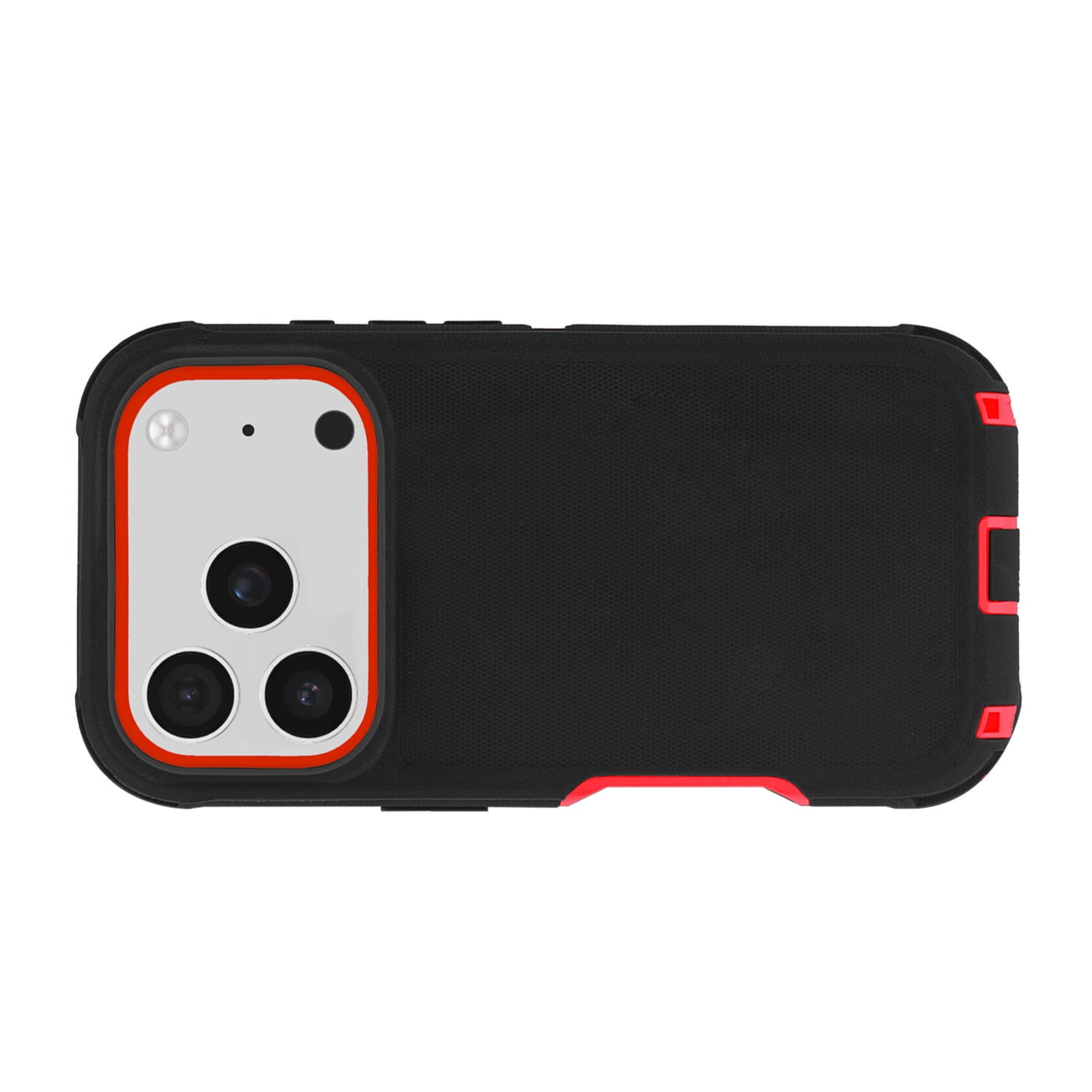 Reinforced Protective Case for iPhone 17 Pro Max - Black and Red
