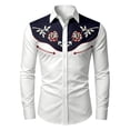 thumbnail image 3 of FYDUU Boy's Western Cowboy Shirt Printed Long Sleeve Shirts Vintage Casual Button Down Dress Shirts Festival Tops For Kids Regular Fit Blouses 6-7 Years, 3 of 3