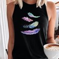 thumbnail image 4 of Summer Saving! Yievot Tank Tops Womens Summer Beach Graphic Sleeveless T Shirt Cute Vacation Women's Tank Cami Vests On Clearance Black M, 4 of 7
