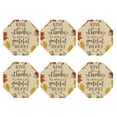 thumbnail image 2 of Balery 6 Pcs Thanksgiving With A Grateful Heartleather Coasters Set, Drink Table Cup Coasters For Living Room Kitchen Coffee Decor, 2 of 9
