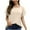 Beige-01, variant on Mittory Womens Short Sleeve Tops Round Neck Ruffle Casual Summer Textured Work T Shirts Tee Blouse