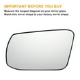 thumbnail image 3 of Unique Bargains 1 Pcs Reemplazo del vidrio del espejo retrovisor del lado del conductor izquierdo calefaccionado blanco con respaldo para Nissan Altima, 3 of 6