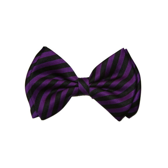 Purple / Black Striped 4.3 inches Bowtie