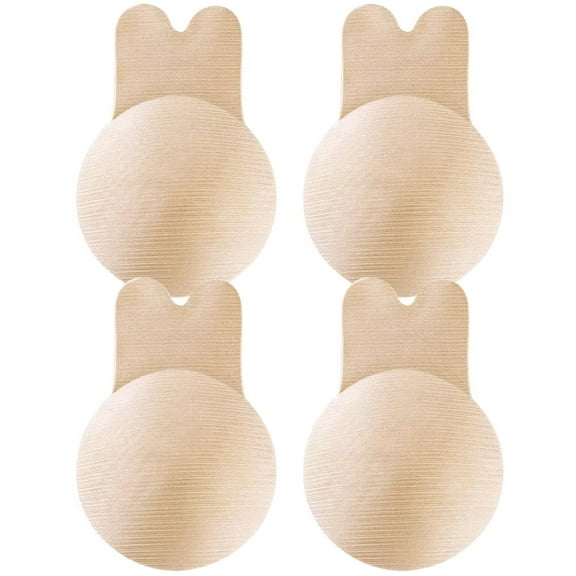 Adhesive Bra Sticky Bra 2 Pair Push Up Sticky Boobs for Women Invisible Silicone Bras for Backless Strapless Dress