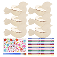 thumbnail image 1 of Paquete de 6 Kits Manualidades de Carillón de Viento de Pájaros en 3D para Niños, Juego Manualidades de Animales Madera para Pintar y Construir, Regalos Cumpleaños para Niñas/Niños, 1 of 5