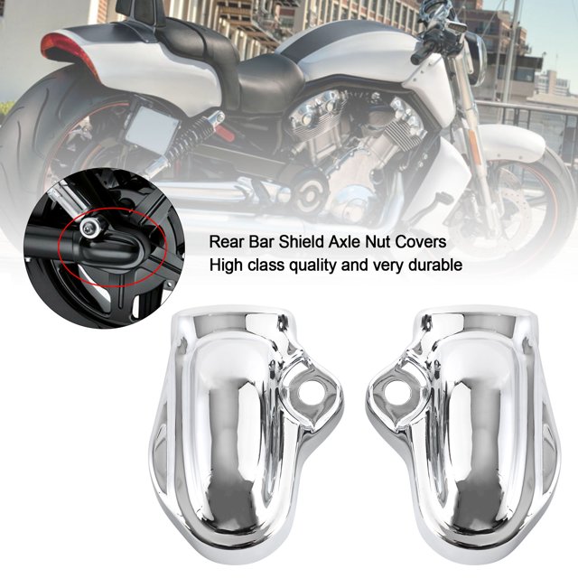 Rear Bar Shield Axle Nut Covers Swingarm Fit for V-Rod VRSC Night Rod 2002-2017 Chrome