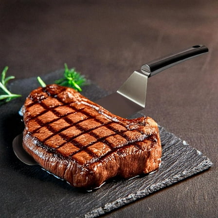 Griddle Accessories Set -  Stainless Steel Tools for Flat Tops - Includes Heat-Resistant Grill Glove & Cast Iron Grill Press