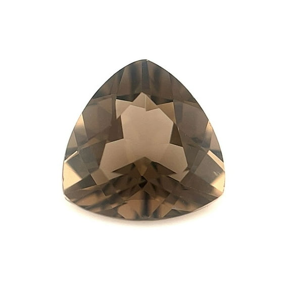 Certified Natural 2 Carat Smoky Quartz Trilliant Shape Brilliant Cut 9 mm Loose Gemstone