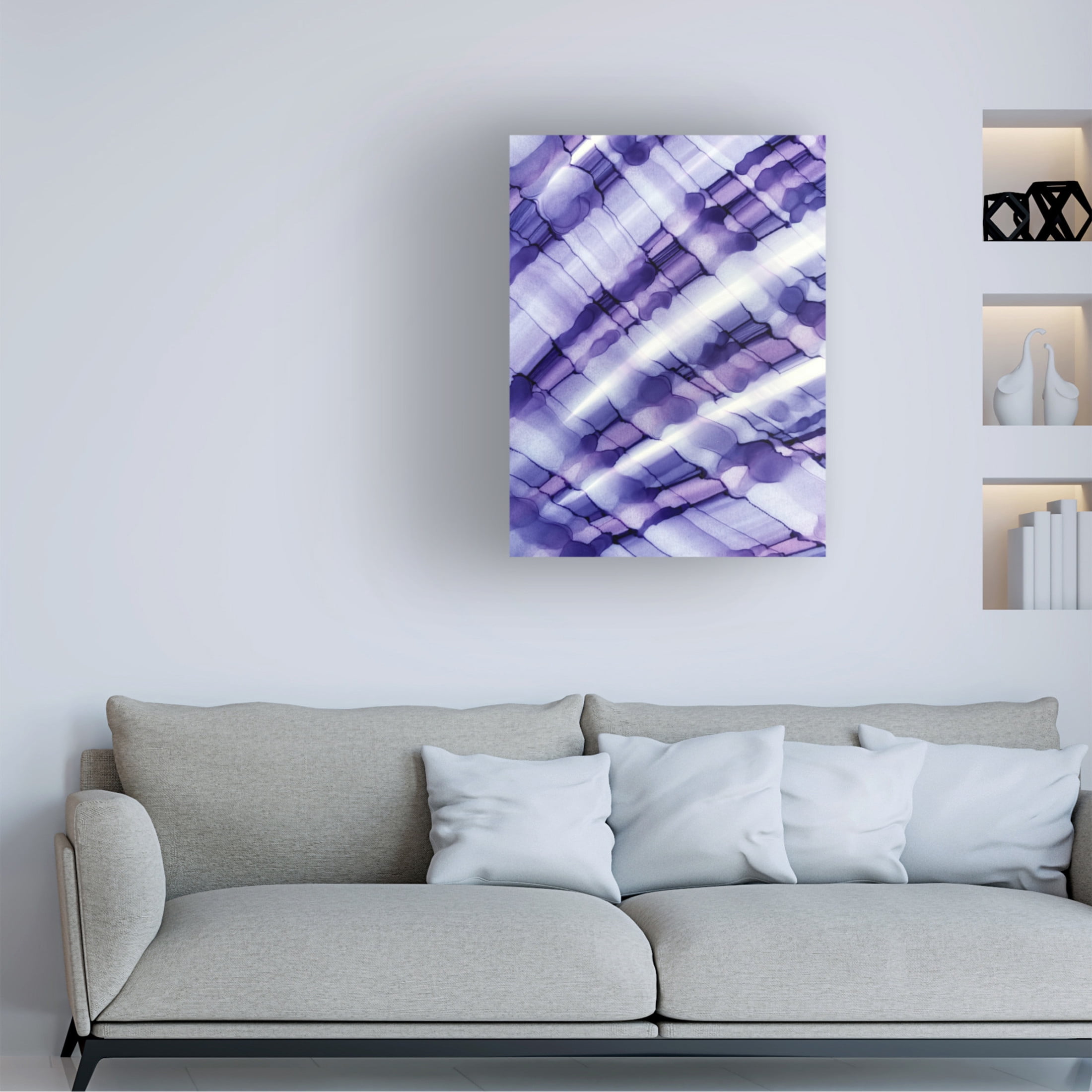 Trademark Fine Art Tara Mann  Purple Moon Canvas Wall Art