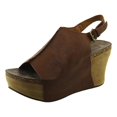 thumbnail image 1 of Pierre Dumas Hester-14 Sandales à Plateforme pour Femmes, Bout Ouvert, Whiskey, 8.5, 1 of 3