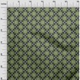 thumbnail image 2 of oneOone Silk Tabby Fabric Geometric & Floral Block Printed Fabric 1 Yard 42 Inch Wide, 2 of 4