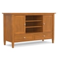 thumbnail image 3 of Simpli Home Warm Shaker 47 inch Wide Solid Wood TV Stand in Light Golden Brown For TVs up to 50 inches, 3 of 9