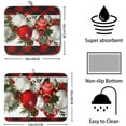 thumbnail image 2 of Red Buffalo Plaid Christmas Kitchen Drying Mats for Dishes Xmas Ball Snowflake Pine Cones Dish Drainer Rack Mat Winter Microfibe Absorbent Dish Drying Pad for Home Kitchen Counter Decor 18x24in, 2 of 7