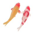 thumbnail image 3 of Realistic Goldfish Models For Aquariums Lifelike Floating Koi Fish Decor Adorable Plastic Fish Statues For Reptile Tanks, 3 of 5