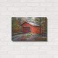thumbnail image 3 of Luxe Metal Art 'Red Covered Bridge' by Chuck Pinson Metal Wall Art, 24" x 16", 3 of 8