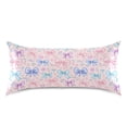 thumbnail image 3 of Haosy Satin Pillowcase for Hair and Skin Standard Cooling Silk Pillow Case with Envelope Closure Differently Cartoon Bow 20"x30", 3 of 9