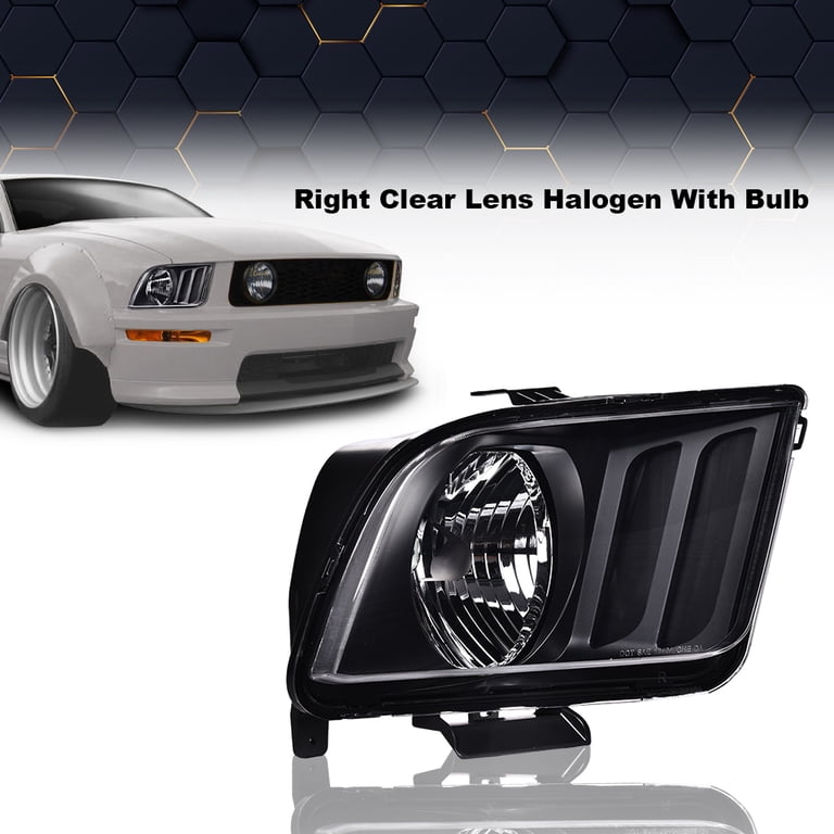 05-09 Ford Mustang 5th Gen  S-197 I  Pre-Facelift Vland I LED Dual Bea Projector With Reflector Headlights Chrome