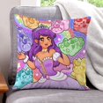 thumbnail image 1 of aphmu cat Fundas de almohada de terciopelo con tema, regalos de funda de almohada, decoración para el hogar, cojín de lanzar, regalo de cumpleaños para fans y parejas. 40cm x 40cm., 1 of 6