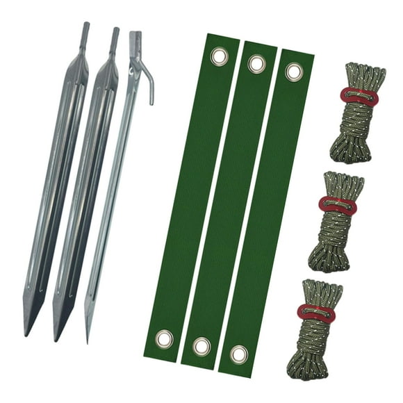 jinwen Heavy Duty Tree Stake Kit Easy to Install Versatile Tree Stakes and Supports Silvery Stake