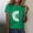 Green, variant on Fznquz Summer Womens Tops Short Sleeve 2025 Shirts Crew Neck Graphic Print Green Casual T Shirts for Women
