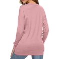 thumbnail image 2 of Sweat-shirt Décontracté à Col Rond à Manches Longues à Manches Longues, à Rayures, Imprimé, Sans Manches, Chemises, 2 of 6