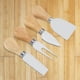 thumbnail image 3 of Juego de 4 Cuchillos Multifuncionales para Queso con Mango de Roble, Cuchillo para Pizza de Acero Inoxidable, Cuchillo para Mantequilla, Pala para Pasteles, Herramienta para Hornear de Cocina Ecomeon  no, 3 of 6