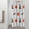 thumbnail image 2 of Halloween Pumpkins Witch Hats and Bats Shower Curtain 36"x72" ,Bathroom Decorative Shower Curtains Set with 12 Hooks,Modern Waterproof Washable Shower Curtain, 2 of 6