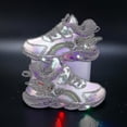 thumbnail image 1 of Zapatillas de deporte informales Led para niñas, zapatos de exterior con estampado de princesa Elsa, zapatos antideslizantes iluminados para primavera, 1 of 5