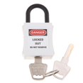 thumbnail image 2 of Candado de seguridad kusrkot con grillete de 25 mm con llave diferente White_2, 2 of 8