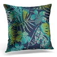 thumbnail image 1 of BOSDECO Trendy Exotic Pattern with Palm Prints and Modern Abstract Design for Interior and Other Users Pillowcase Pillow Cover Cushion Case 18x18 inch, 1 of 1