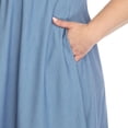 thumbnail image 5 of White Mark Casual Short Sleeve High-waist Cute Babydoll Dress with Pockets (Women's & Women's Plus), 5 of 5