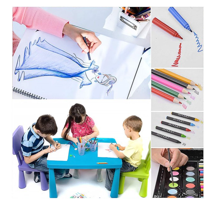 Art set Children Art Painting Set Watercolor Pencil Crayon Water Pen  Drawing Board Doodle Supplies Kids Educational Toys Gift