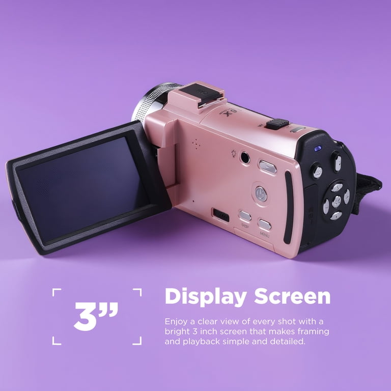 Vivitar PopCam Digital Camcorder, 48MP, Full HD 1080p Video Camera