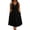 #0119-Black, variant on Women's Sleeveless V Neck Midi Dresses Crisscross Twist Knot Waist A Line Casual Daily Style Soft Stretchy Flowy Loose Fit Swing Dresses