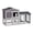 AIR24, variant on Aivituvin Rabbit Hutch with Wheels for Outdoor & Indoor, 2-Story Bunny Cage Guinea Pig House with Pull Out Tray for Rabbits, Gray