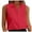 Red, variant on Women Sleeveless Button Down Shirts Chiffon for Work and Casual Occasions