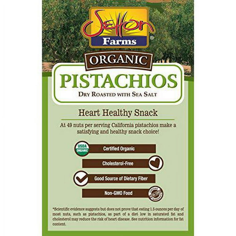 Organic Pistachios, Dry Roasted with Sea Salt, 7 oz Bag, 12/Carton Organic Pistachios, Dry Roasted with Sea Salt, 7 oz Bag, 12/Carton