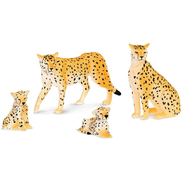 Animales de juguete Terra en miniatura con forma de guepardo de Battat Cheetah Family