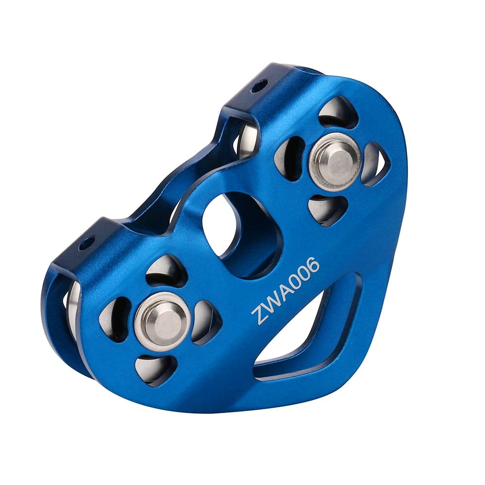25KN ZIP LINE Cable Trolley Dual Pulley Double Sheaves Climbing Rescue Arborist 