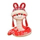 thumbnail image 5 of Juguete de peluche del año de la serpiente, figura de serpiente de peluche, cojín de peluche festivo rojo, 5 of 9