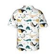 thumbnail image 3 of Uemuo Cute Whale Printed Regular Fit Short Sleeve Casual Hawaiian Shirt for Men,Aloha shirt,Tropical shirt,Floral print shirt,Vacation Beach shirt-XX-Large, 3 of 9
