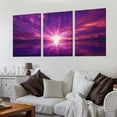 thumbnail image 2 of Leisuo The Vitality of a Brilliant Purple Sunrise Art Wall Decor Oil Painting 12x16in x3 Print On Canvas 12x16x3pcs, 2 of 4